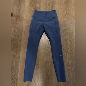 Women’s Nike Running Blue Leggings With Pockets Size S